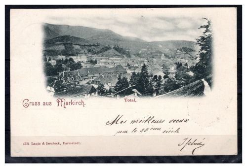AK Markirch, Elsaß 1899 Totalansicht
