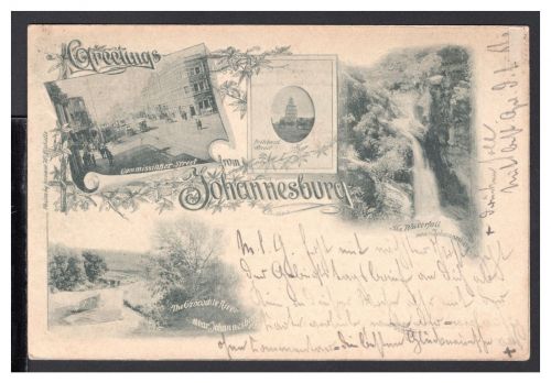 AK Johannesburg, Südafrika 1897 Crocodile River, Commissioner Street