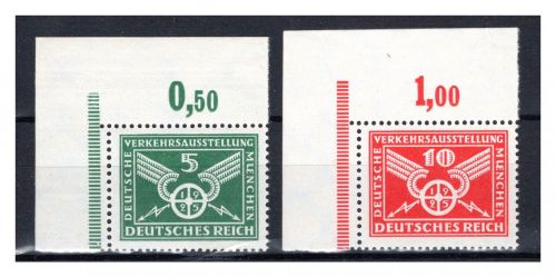 Deutsches Reich MiNr. 370 Y + 371 X Eckrand postfrisch