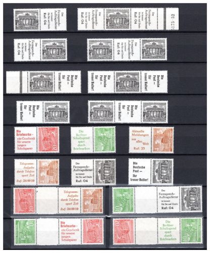 Berlin Zusammendrucke MiNr. W 17-SKZ 4 postfrisch kpl. Serie aus MHB 2