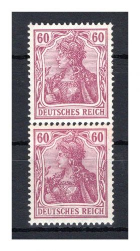 Deutsches Reich MiNr. 92 I postfrisch & Falz senkr. Paar Fotoattest