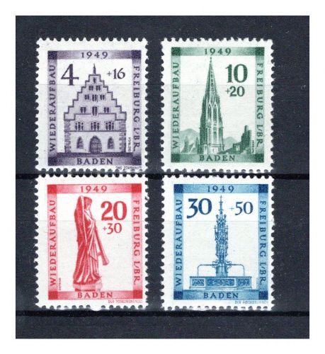 franz. Zone Baden MiNr. 38-41 A postfrisch geprüft Schlegel