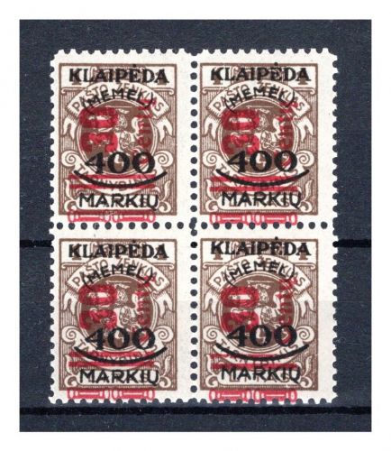 Memel MiNr. 232 postfrisch als 4er Block
