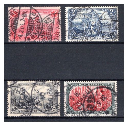 Deutsches Reich MiNr. 63-65 + 66-67II gestempelt 66+67 BPP geprüft