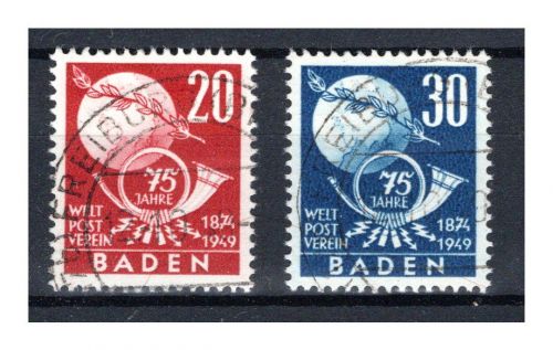 franz. Zone Baden MiNr. 56-57 gestempelt geprüft Schlegel