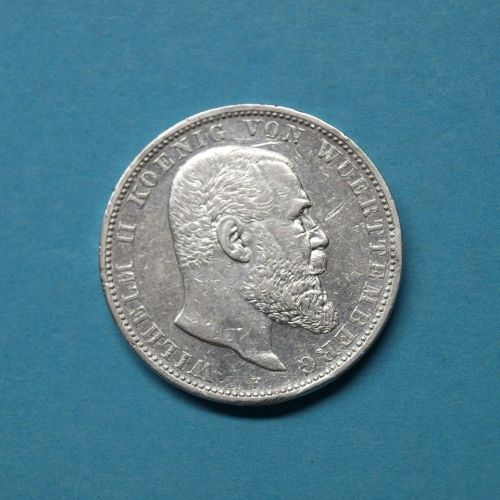 Württemberg 1902 5 Mark Wilhelm II.