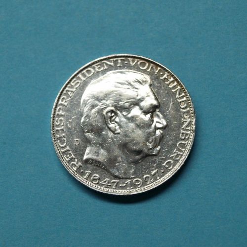 Weimar 1927 Medaille von Hindenburg, D R treuester Diener