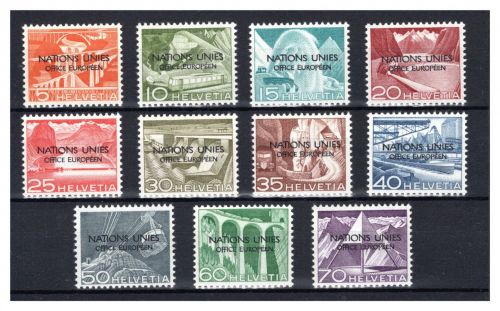 Schweiz intern. Ämter ONU MiNr. 1-11 postfrisch