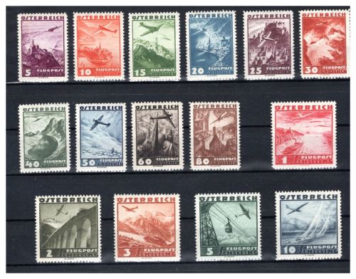 Österreich MiNr. 598-612 postfrisch Flugpost