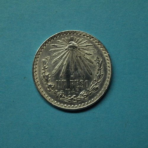 Mexiko 1945 1 Peso 720er Silber