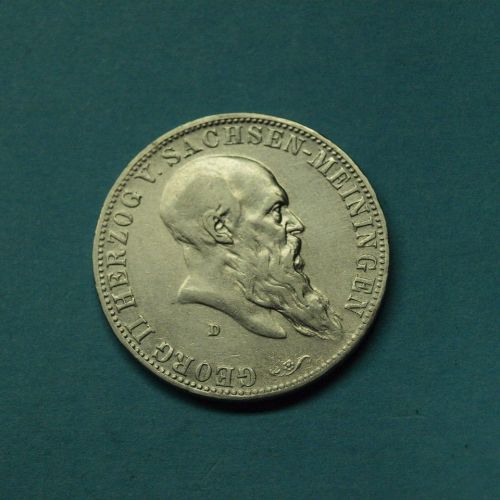 Sachsen-Meiningen 1901 5 Mark Herzog Georg II., Erhaltung!!!