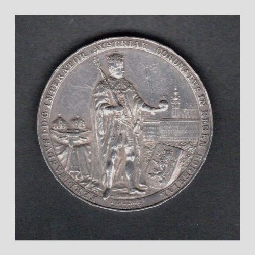 Österreich 1836 Medaille Ferdinand I.,Krönung zum böhm. König in Prag