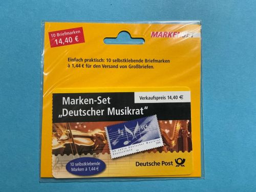 Bund Markenheftchen MiNr. MH 54 b II B b Musikrat mit Chip II postfrisch