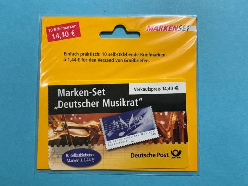 Bund Markenheftchen MiNr. MH 54 b II B b Musikrat mit Chip I postfrisch