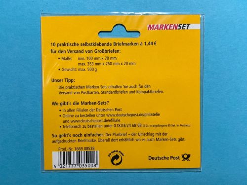 Bund Markenheftchen MiNr. MH 54 b II B b Musikrat postfrisch