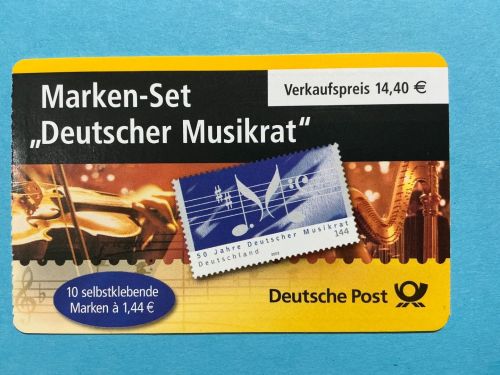 Bund Markenheftchen MiNr. MH 54 b II Raster 45 Perforation eng postfrisch
