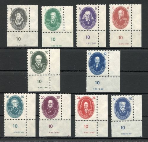 DDR MiNr. 261-270 Eckrand DV postfrisch Akademie der Wissenschaften