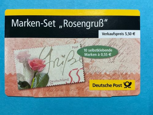 Bund Markenheftchen MiNr. MH 51 c I Rosengruß: Verschnitt unten postfrisch