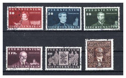 Liechtenstein MiNr. 186-191 gestempelt älteres Fotoattest Reinhardt