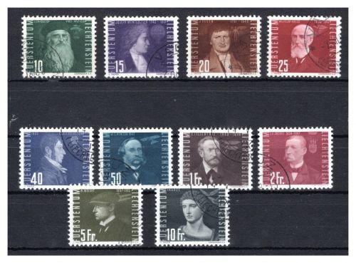 Liechtenstein MiNr. 257-266 gestempelt Flugpioniere
