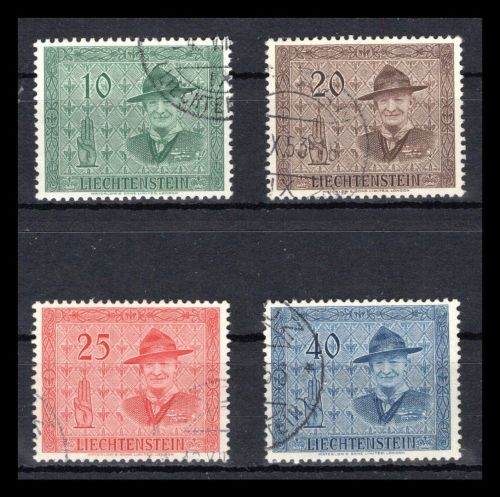 Liechtenstein MiNr. 315-318 gestempelt Baden Powell