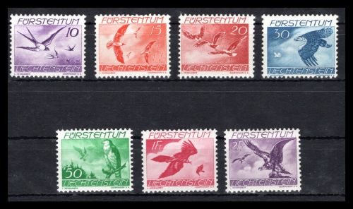 Liechtenstein MiNr. 173-179 postfrisch Vögel