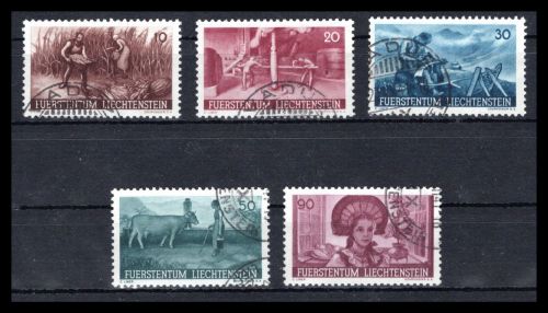Liechtenstein MiNr. 192-196 gestempelt