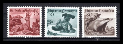 Liechtenstein MiNr. 285-287 postfrisch Tiere