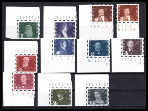 Liechtenstein MiNr. 257-266 Bogenrand postfrisch Flugpioniere