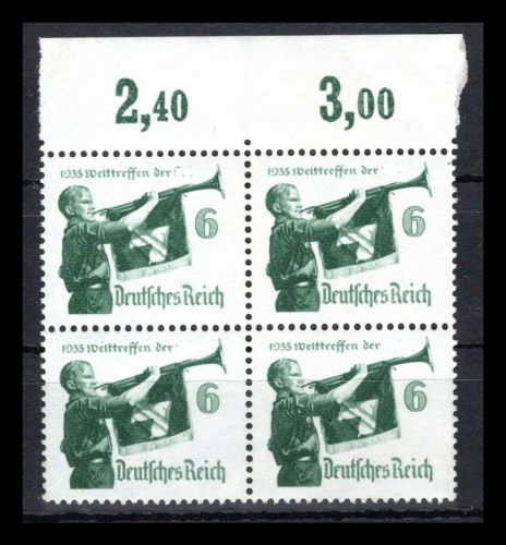 Deutsches Reich MiNr. 584 y postfrisch als 4er Block