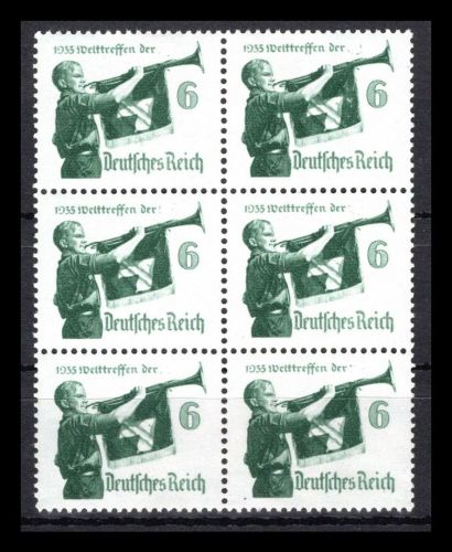 Deutsches Reich MiNr. 584 y postfrisch als 6er Block
