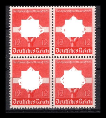 Deutsches Reich MiNr. 572 y postfrisch als 4er Block