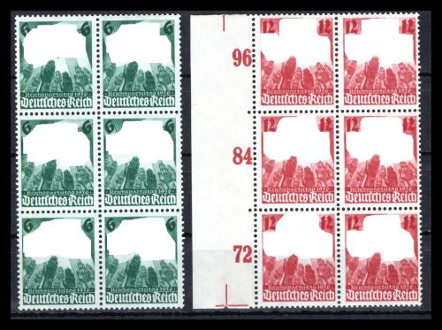Deutsches Reich MiNr. 632-633 postfrisch als 6er Blöcke