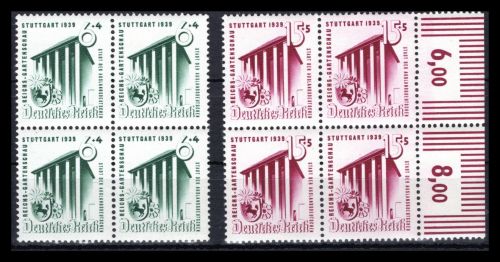 Deutsches Reich MiNr. 692-693 postfrisch als 4er Blöcke