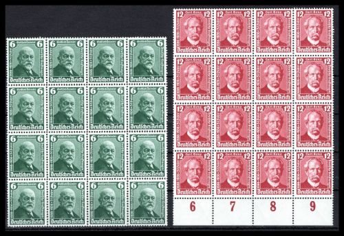 Deutsches Reich MiNr. 604-605 postfrisch als 16er Bogenteil