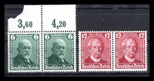 Deutsches Reich MiNr. 604-605 postfrisch als waag. Paare