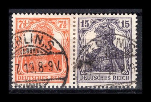 Deutsches Reich Zusammendrucke MiNr. W 11 gestempelt