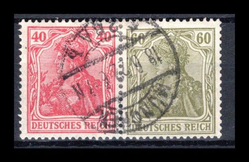 Deutsches Reich Zusammendrucke MiNr. W 17 gestempelt Infla geprüft