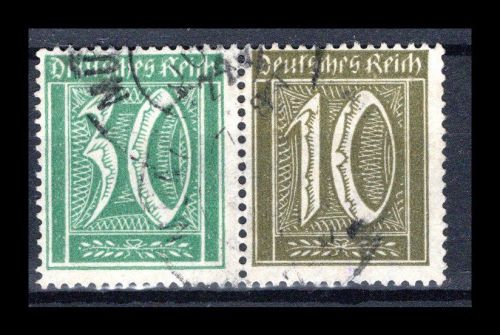 Deutsches Reich Zusammendrucke MiNr. W 19 gestempelt