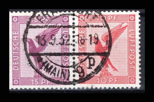 Deutsches Reich Zusammendrucke MiNr. W 22 gestempelt
