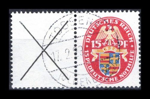 Deutsches Reich Zusammendrucke MiNr. W 36 gestempelt