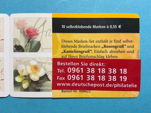 Bund Markenheftchen MiNr. MH 55 a La - Aufkleber Type a: Groß! postfrisch