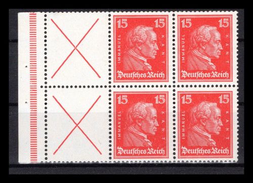 Deutsches Reich Zusammendrucke MiNr. W 23 Bogenrand (2x) postfrisch