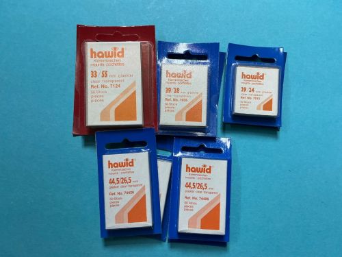 Hawid Klemmtaschen-Zuschnitte Klar 10 Packungen- Restposten! Neu