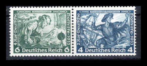 Deutsches Reich Zusammendrucke MiNr. W 47 postfrisch