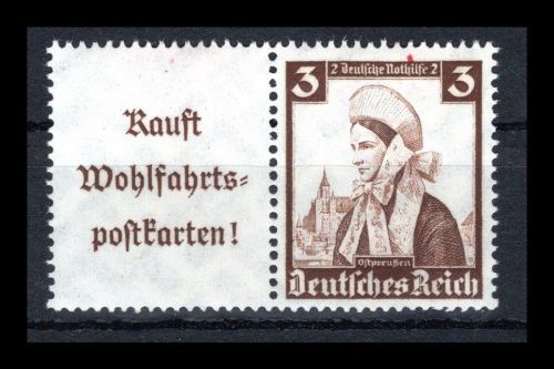 Deutsches Reich Zusammendrucke MiNr. W 102 postfrisch