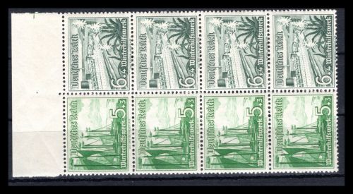 Deutsches Reich Zusammendrucke MiNr. W 125 (4x) postfrisch