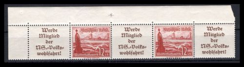 Deutsches Reich Zusammendrucke MiNr. W 127 + W 128 postfrisch