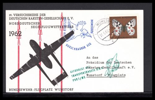 Bund Raketenpost 1962 19. Versuchsreihe DRG, Wunstorf