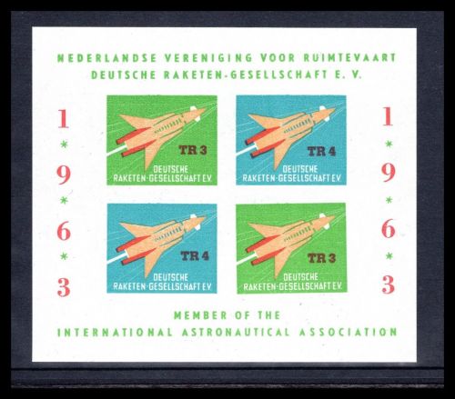 Bund Vignettenblock DRG + NVVR Versuchsreihe TR 3 + TR 4